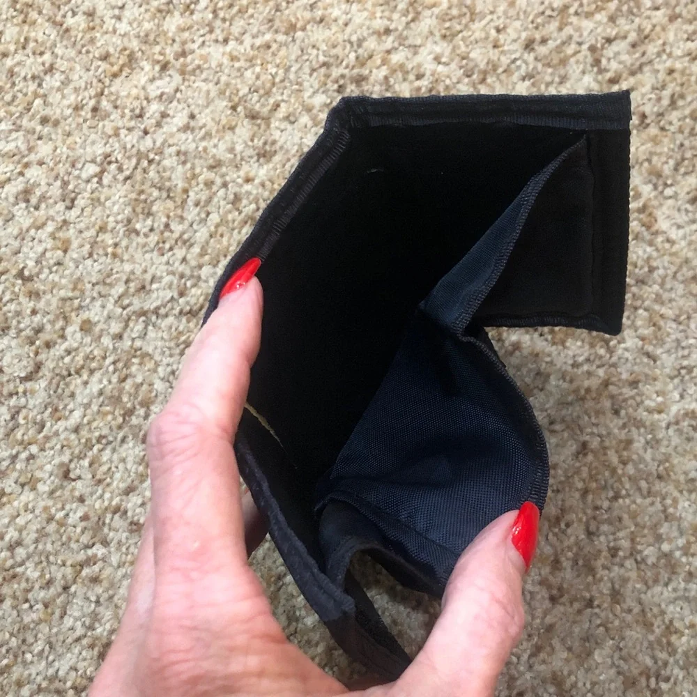 Clemson Black Wallet featuring a Clemson orange paw print design